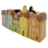 The Window, Milford Haven ceramic planter shaped like a row of colourful pastel townhouses for plants or storage.
