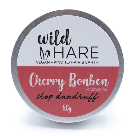 The Window, Milford Haven Wild Hare Cherry Bonbon solid shampoo bar in a 60g travel tin with castor oil