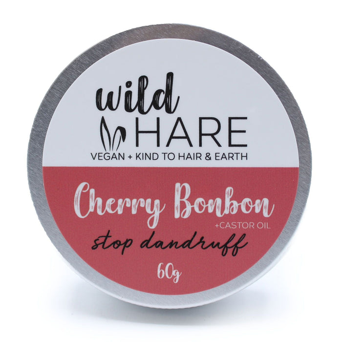 The Window, Milford Haven Wild Hare Cherry Bonbon solid shampoo bar in a 60g travel tin with castor oil