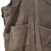 The Window, Milford Haven chocolate brown jumbo cord dungarees featuring large patch pockets and textured cotton fabric.