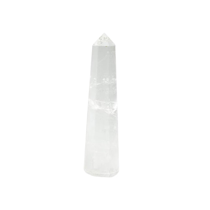 The Window, Milford Haven clear quartz six-face obelisk point with a polished finish for meditation and decor.