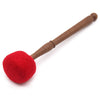 The Window, Milford Haven 30cm extra large felted gong stick with a red wool head and dark Terminalia Elliptica handle.