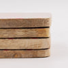 The Window, Milford Haven set of four square mango wood coasters featuring a delicate pastel floral pattern
