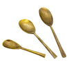 The Window, Milford Haven gold-toned forged metal oval spoons with an antique finish in three different sizes.