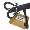 The Window, Milford Haven forged black metal heart-shaped wall hanger with four hooks and included mounting screws.