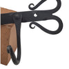 The Window, Milford Haven black forged metal heart-shaped wall hook with a rustic iron finish.