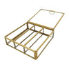 The Window, Milford Haven large glass and brass jewellery box with internal dividers and a hinged lid.