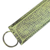 The Window, Milford Haven rectangular iron tray in distressed green with a rustic metal ring handle.