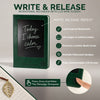 The Window, Milford Haven Doodlers Delight green leather-effect A5 notebook with a reusable LCD wipe screen cover.