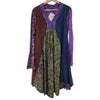 The Window, Milford Haven GRINGO fairtrade long-sleeved smock dress with colourful floral panels in cotton