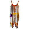 The Window, Milford Haven GRINGO FAIRTRADE Kantha cotton oversized overalls in grey and turquoise with patchwork detail