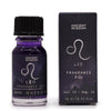 The Window, Milford Haven Leo zodiac fragrance oil in a 10ml purple bottle with bio glitter and matching gift box.