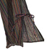 The Window, Milford Haven green and brown striped lurex tunic dress sleeve with tie detail and flared split cuff