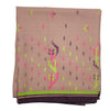 The Window, Milford Haven recycled sari scarf in mauve with vibrant neon pink and green geometric pattern