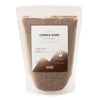 The Window, Milford Haven Crimson Crystal mocha brown candle sand in a 300g refillable pouch with four cotton wicks.