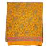 The Window, Milford Haven recycled sari scarf in mustard yellow with a vibrant floral and paisley pattern
