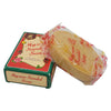 The Window, Milford Haven Mysore Sandal Soap bar in its green box and clear plastic wrapper with sandalwood scent.
