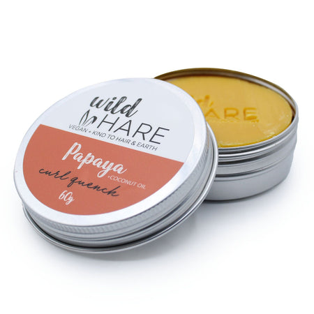 The Window, Milford Haven Wild Hare Papaya solid shampoo bar in a 60g travel tin with coconut oil