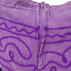 The Window, Milford Haven purple cotton A-line skirt featuring detailed tonal embroidery and a back zip closure.
