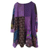 The Window, Milford Haven GRINGO FAIRTRADE purple patchwork tunic dress with skull prints and long sleeves in cotton.
