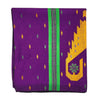 The Window, Milford Haven recycled sari scarf in purple with green and yellow geometric floral patterns