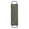 The Window, Milford Haven medium rectangular iron tray with a distressed green finish and two circular handles.