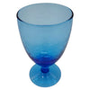 The Window, Milford Haven recycled ice blue wine glass with a textured finish and 500ml capacity.