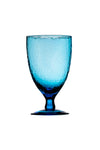 The Window, Milford Haven recycled ice blue wine glass with a textured finish and 500ml capacity.