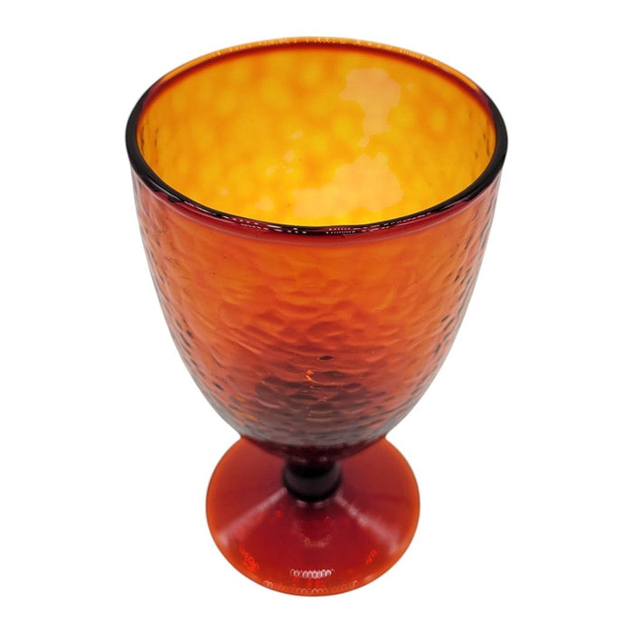 The Window, Milford Haven recycled berry red wine glass with a textured, bohemian-style finish and 500ml capacity.