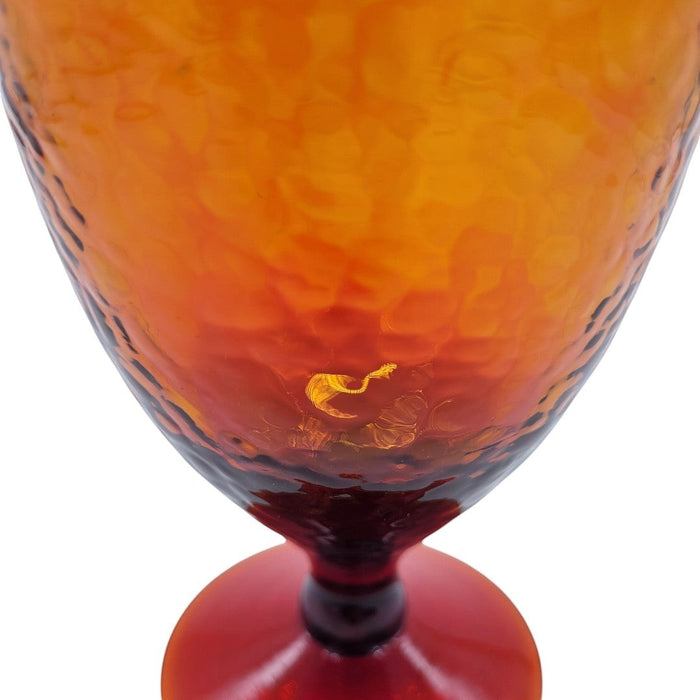 The Window, Milford Haven recycled berry red wine glass with a textured, hammered finish and 500ml capacity.