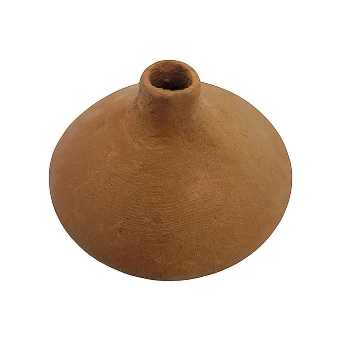 The Window, Milford Haven round terracotta incense stick holder with a rustic handmade finish.
