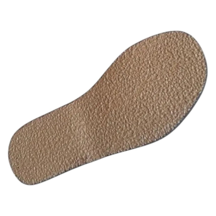 The Window, Milford Haven handmade leather sandal textured organic material sole in brown