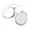 The Window, Milford Haven sterling silver and mother-of-pearl Tree of Life drop earrings on a white background.