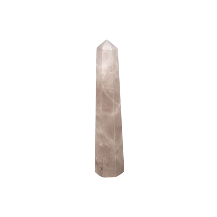 The Window, Milford Haven polished smoky quartz six-face obelisk point crystal for meditation and home decor.