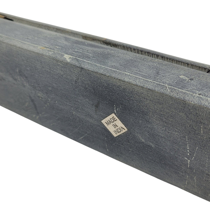 The Window, Milford Haven hand-carved grey soapstone incense stick holder box with Made in India sticker