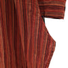 The Window, Milford Haven red and orange striped cotton shirt dress with roll-up sleeve detail.