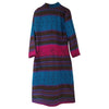 The Window, Milford Haven tapestry style maxi shirt dress in turquoise and pink viscose with ethnic patterns