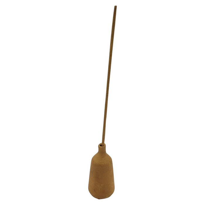 The Window, Milford Haven terracotta oval incense stick holder with a rustic clay finish and minimalist design.