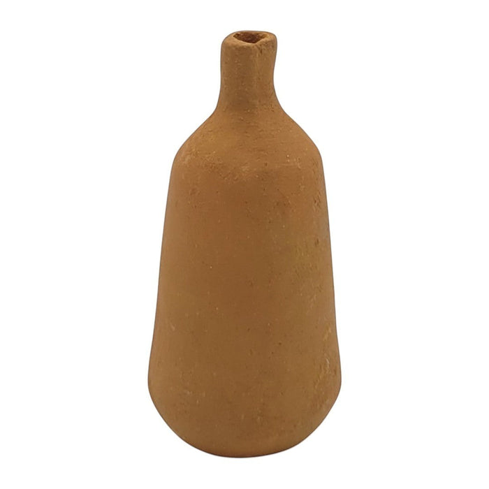The Window, Milford Haven terracotta oval incense stick holder with a rustic, handcrafted clay finish.