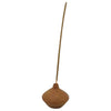 The Window, Milford Haven handmade terracotta round incense stick holder with a single incense stick inserted.