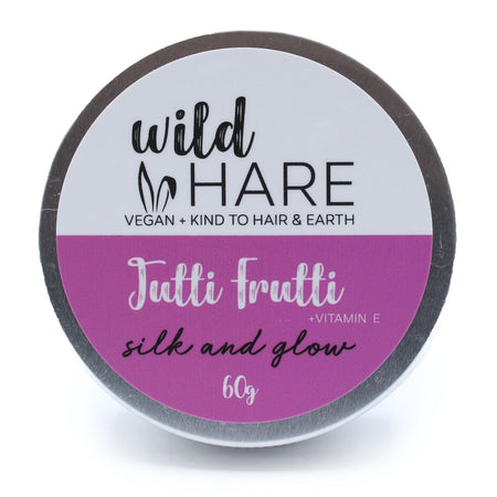 The Window, Milford Haven Wild Hare Tutti Frutti solid shampoo bar in a 60g travel tin with purple label