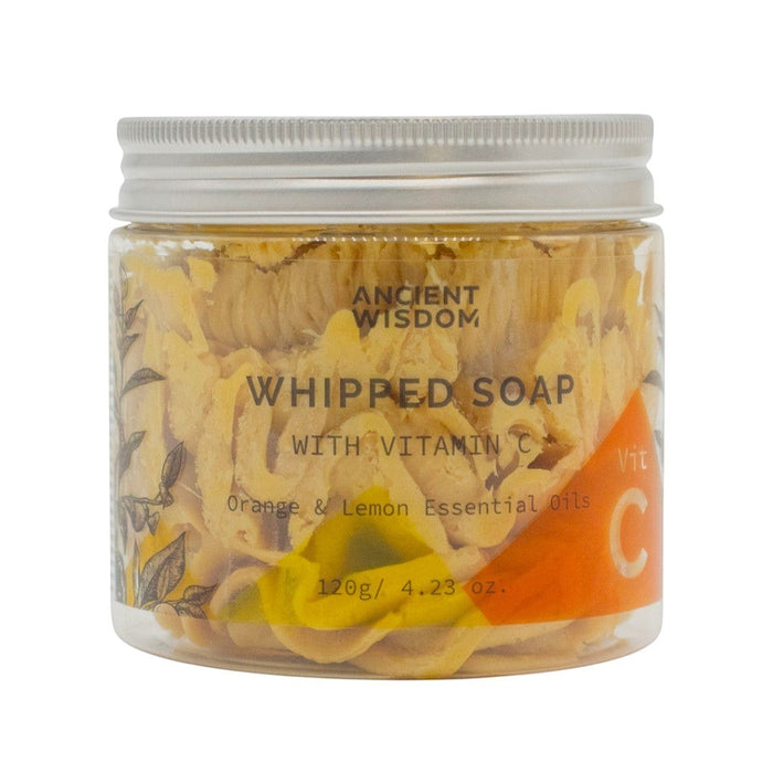 The Window, Milford Haven 120g jar of Vitamin C whipped soap with orange and lemon essential oils for radiant skin