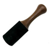 The Window, Milford Haven 22cm wooden singing bowl striker made from Terminalia Elliptica wood with black suede wrap.