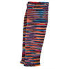 The Window, Milford Haven hand-knitted pure wool leg-warmers in electric thunder multi-coloured striped pattern