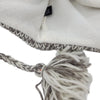 The Window, Milford Haven handmade wool wolf hat with soft white fleece lining and braided tassel detail