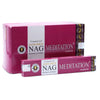 Maroon rectangular box of vijayshree golden nag incense sticks for meditation weighing 15 grams
