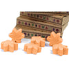 Orange maple leaf-shaped palm waxes scented wax melts from mango fruits box of 6