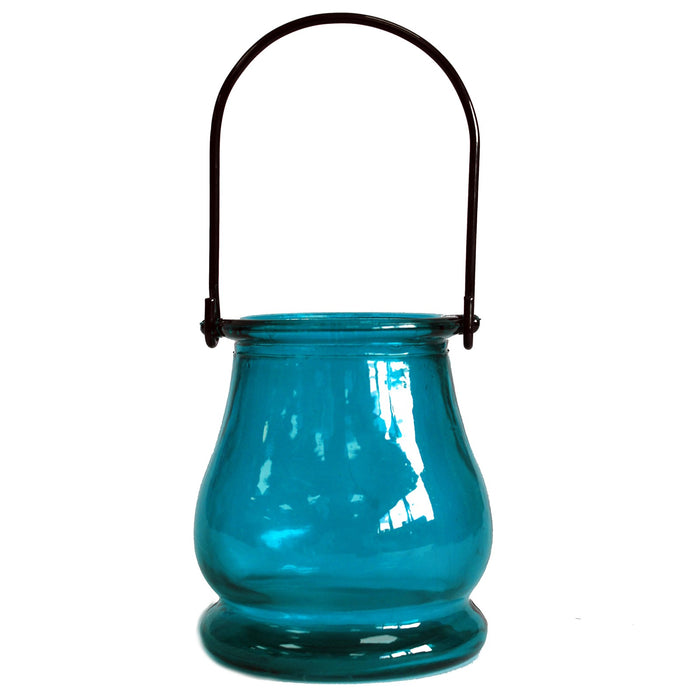 Recycled Glass Candle / Tealight Lantern - Choice of Colours