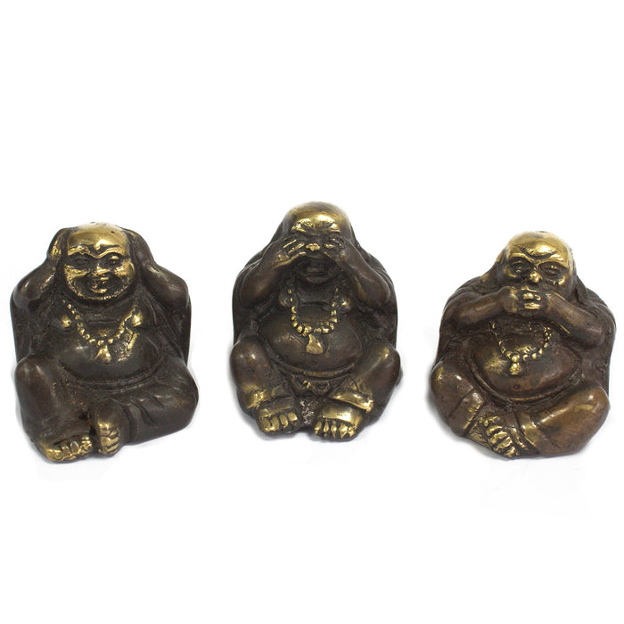 Three Wise Brass Buddhas - "See No Evil, Hear No, Speak No Evil"
