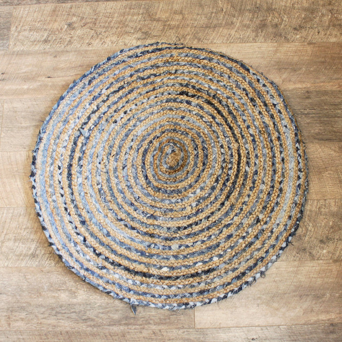 Jute & Recycled Denim Rug - Choice of 3 Sizes